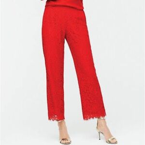 J. Crew Red Lace Easy Pants -6T